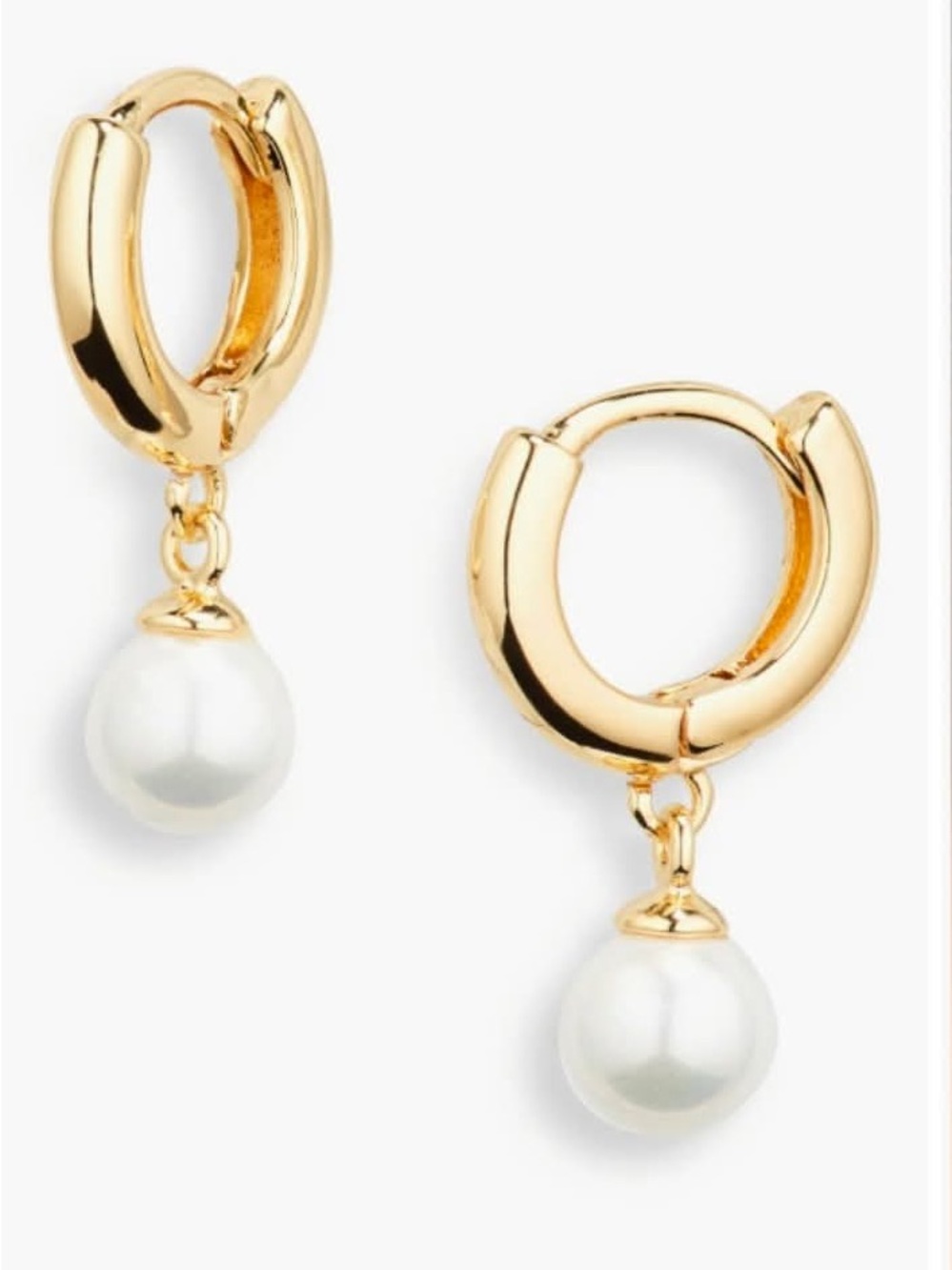 NWOT Faux Pearl Dangle Huggie Hoop Earrings
NORDSTROM RACK MRSP $45